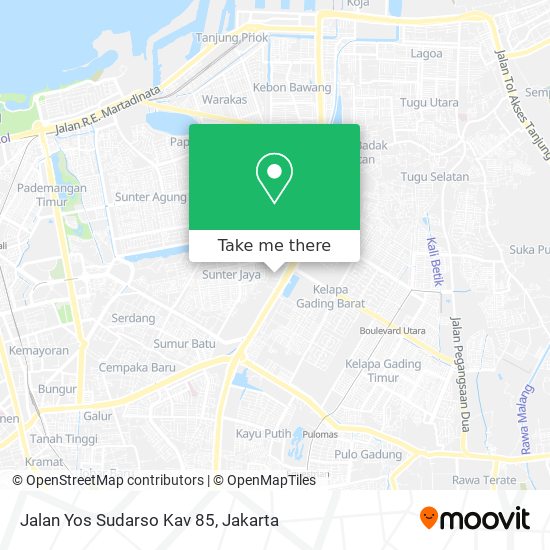 Jalan Yos Sudarso Kav 85 map