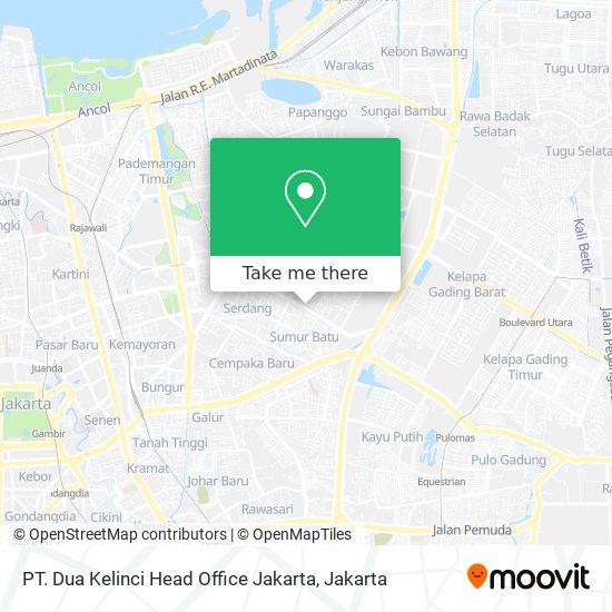 PT. Dua Kelinci Head Office Jakarta map