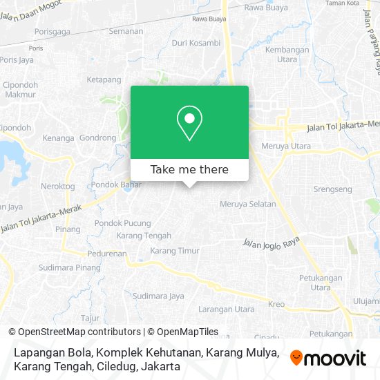 Lapangan Bola, Komplek Kehutanan, Karang Mulya, Karang Tengah, Ciledug map