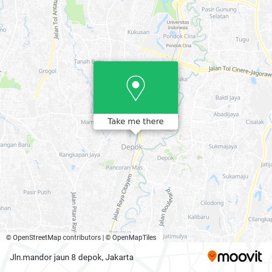 Jln.mandor jaun 8 depok map