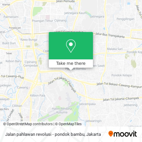 Jalan pahlawan revolusi - pondok bambu map