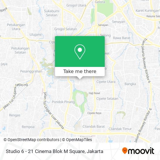 Studio 6 - 21 Cinema Blok M Square map