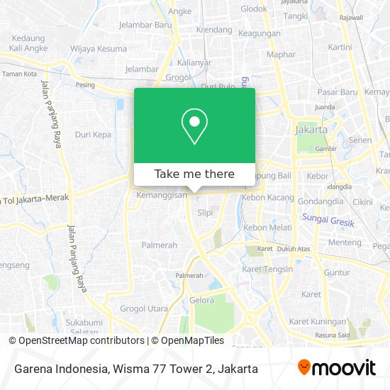 Garena Indonesia, Wisma 77 Tower 2 map
