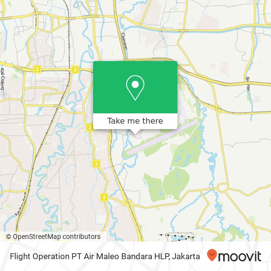 Flight Operation PT Air Maleo Bandara HLP map