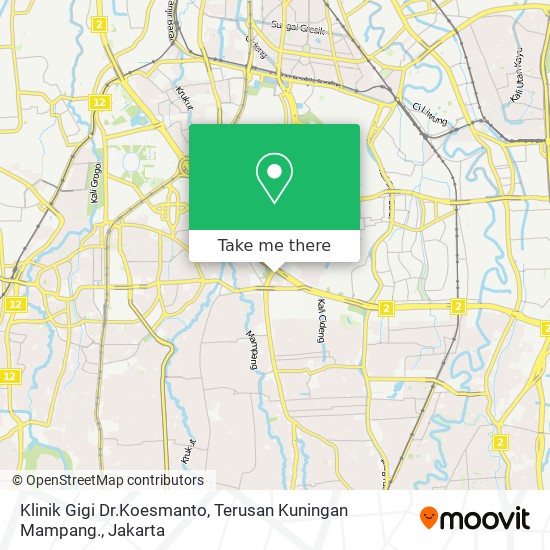 Klinik Gigi Dr.Koesmanto, Terusan Kuningan Mampang. map