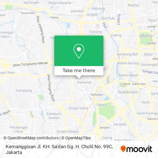 Kemanggisan Jl. KH. Sa'dan Gg. H. Cholil No. 99C map