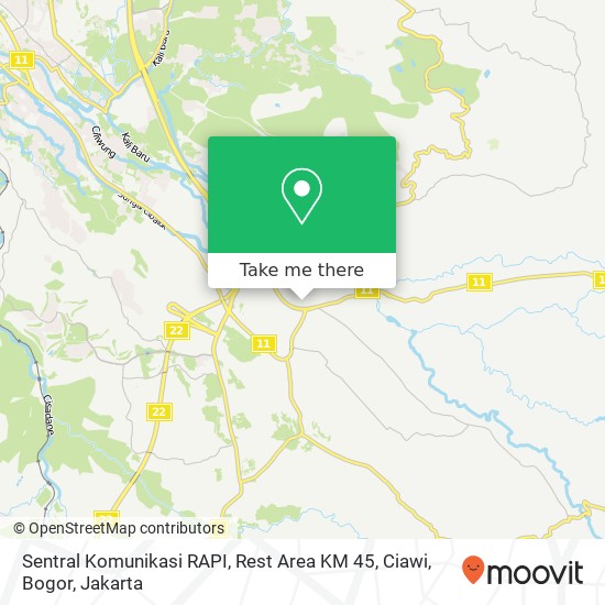 Sentral Komunikasi RAPI, Rest Area KM 45, Ciawi, Bogor map