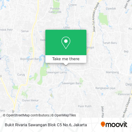 Bukit Rivaria Sawangan Blok C5 No.6 map