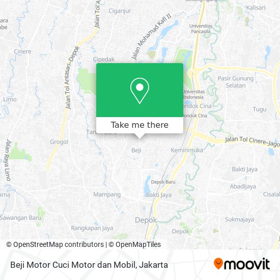 Beji Motor Cuci Motor dan Mobil map