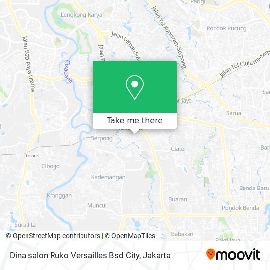 Dina salon Ruko Versailles Bsd City map