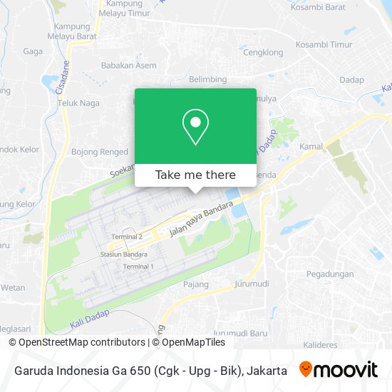 Garuda Indonesia Ga 650 (Cgk - Upg - Bik) map