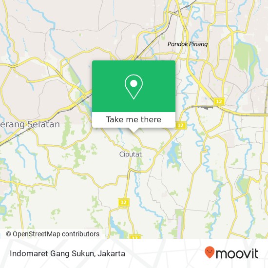Indomaret Gang Sukun map