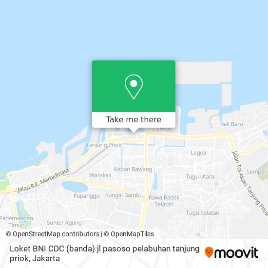 Loket BNI CDC (banda) jl pasoso pelabuhan tanjung  priok map