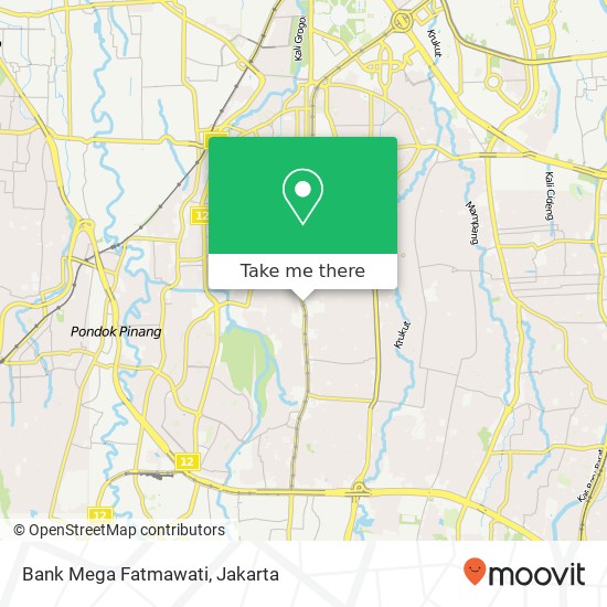 Bank Mega Fatmawati map