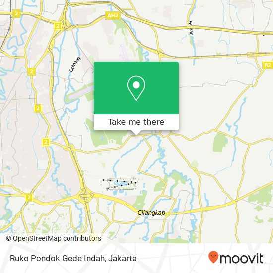 Ruko Pondok Gede Indah map