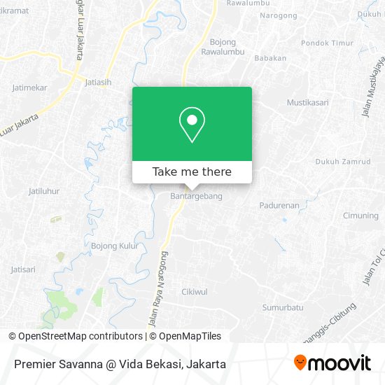 Premier Savanna @ Vida Bekasi map