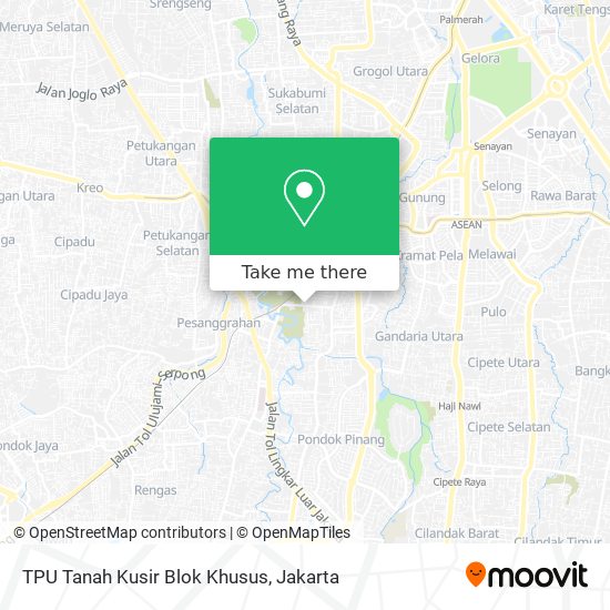 TPU Tanah Kusir Blok Khusus map