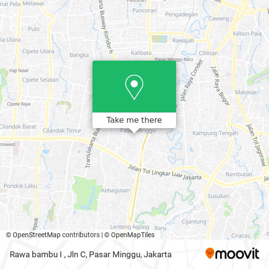 Rawa bambu I , Jln C, Pasar Minggu map