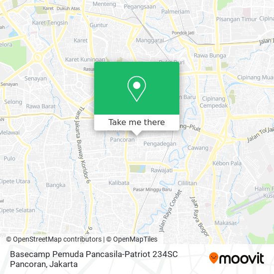 Basecamp Pemuda Pancasila-Patriot 234SC Pancoran map