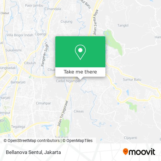 Bellanova Sentul map