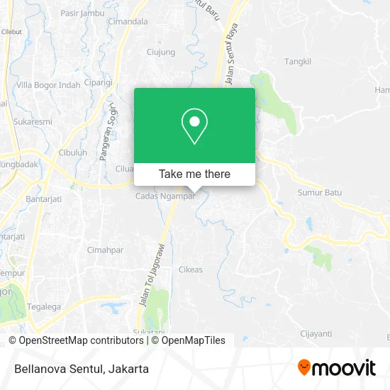 Bellanova Sentul map