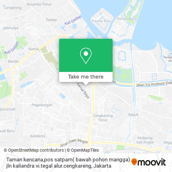 Taman kencana,pos satpam( bawah pohon mangga) jln kaliandra vi.tegal alur.cengkareng map