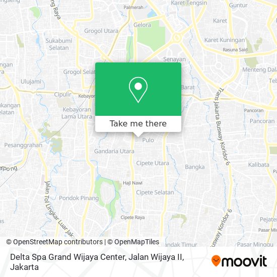 Delta Spa Grand Wijaya Center, Jalan Wijaya II map