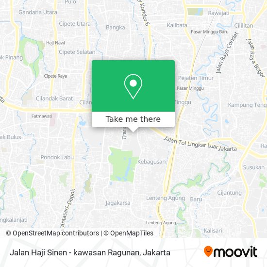 Jalan Haji Sinen - kawasan Ragunan map