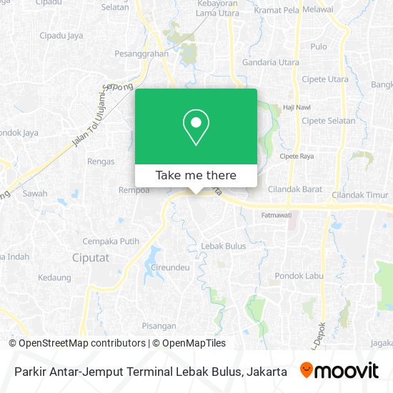 Parkir Antar-Jemput Terminal Lebak Bulus map