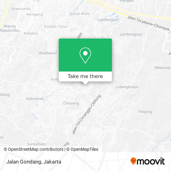 Jalan Gondang map