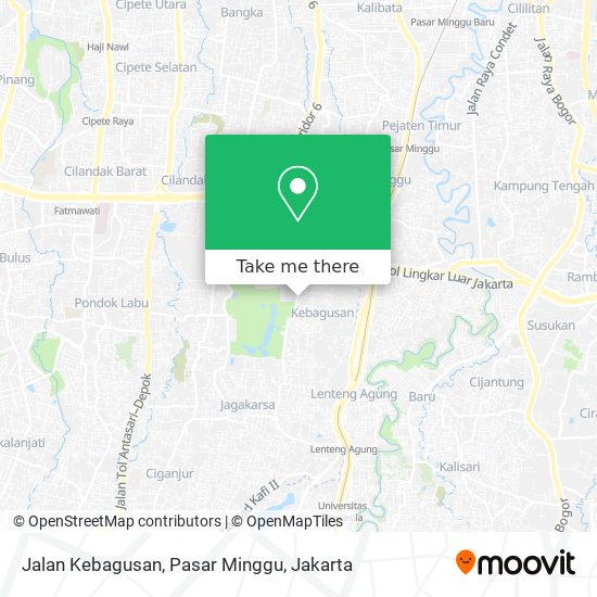 Jalan Kebagusan, Pasar Minggu map