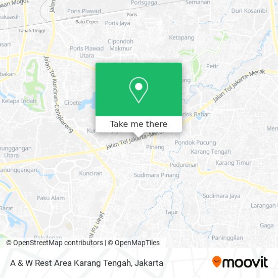 A & W Rest Area  Karang Tengah map