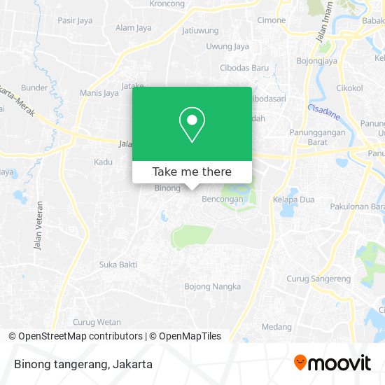 Binong tangerang map