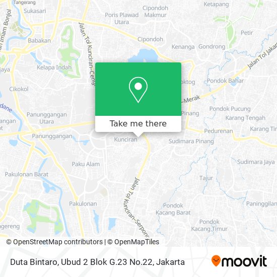 Duta Bintaro, Ubud 2 Blok G.23 No.22 map