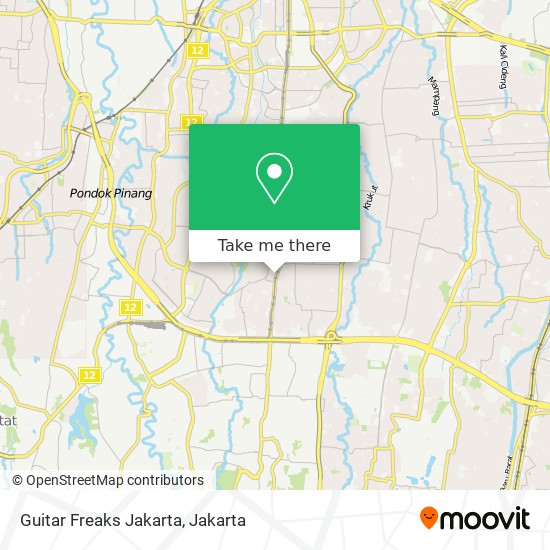 Guitar Freaks Jakarta map