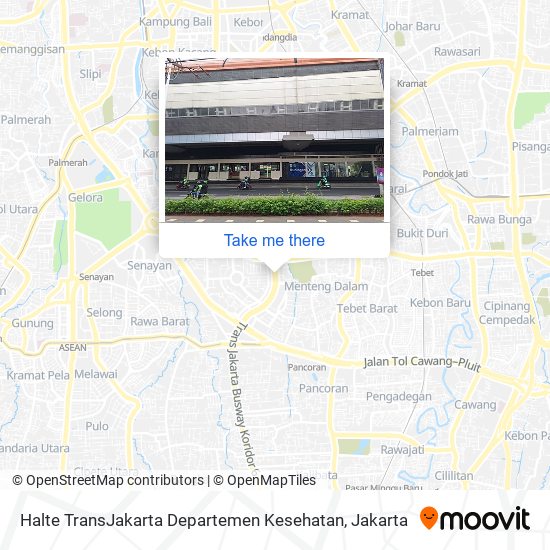 Halte TransJakarta Departemen Kesehatan map