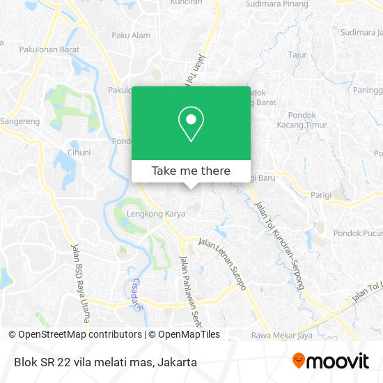 Blok SR 22  vila melati mas map