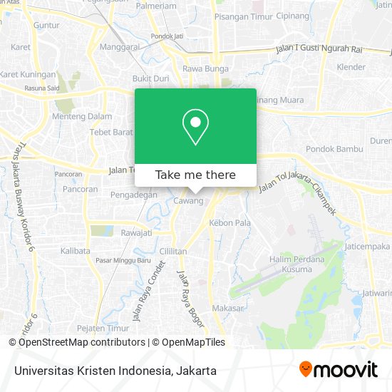 Universitas Kristen Indonesia map