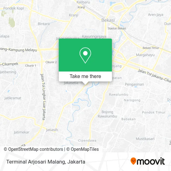 Terminal Arjosari Malang map