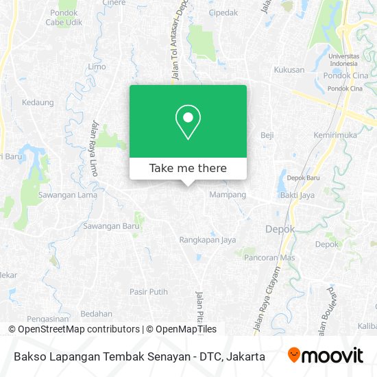 Bakso Lapangan Tembak Senayan - DTC map