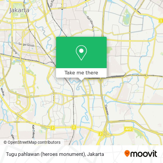 Tugu pahlawan (heroes monument) map