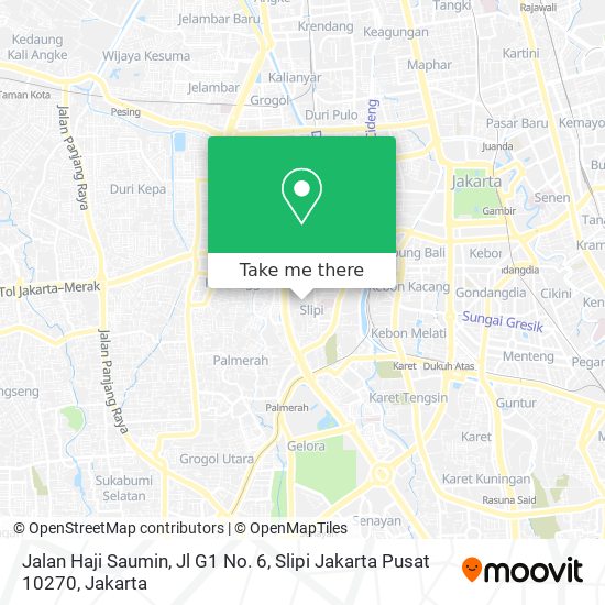 Jalan Haji Saumin, Jl G1 No. 6, Slipi Jakarta Pusat 10270 map