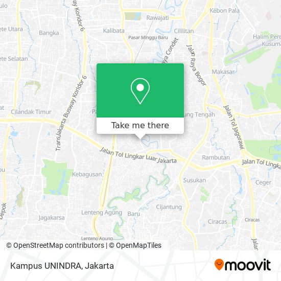 Kampus UNINDRA map