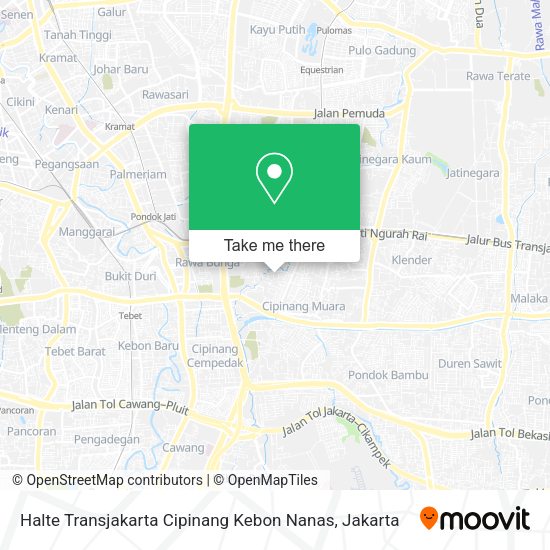Halte Transjakarta Cipinang Kebon Nanas map