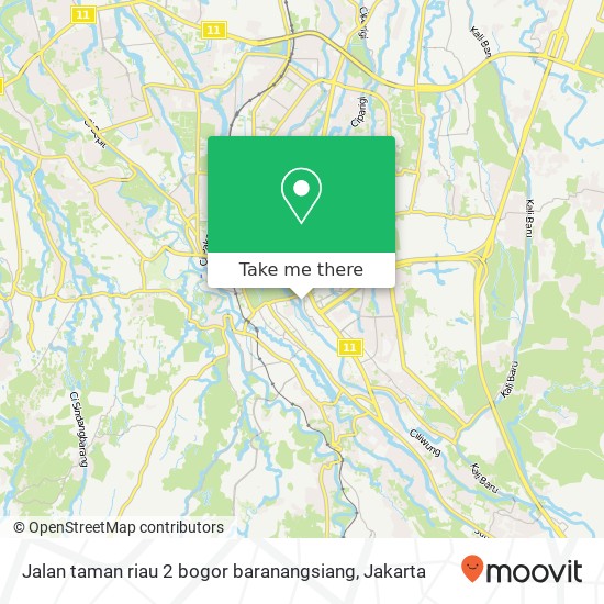 Jalan taman riau 2 bogor baranangsiang map