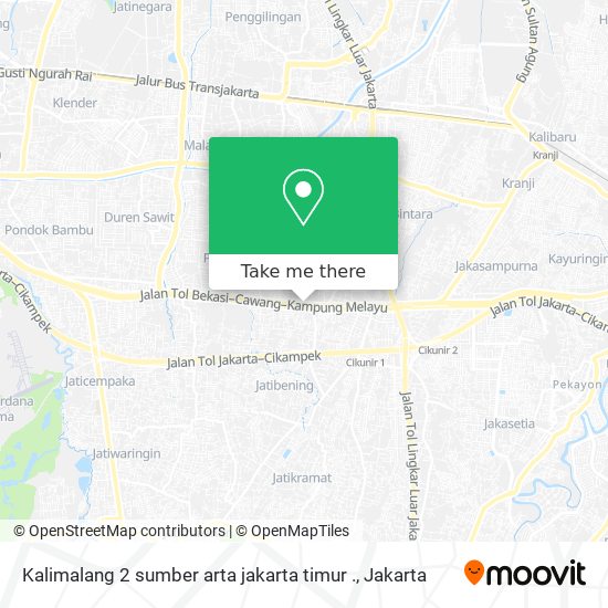 Kalimalang 2 sumber arta jakarta timur . map