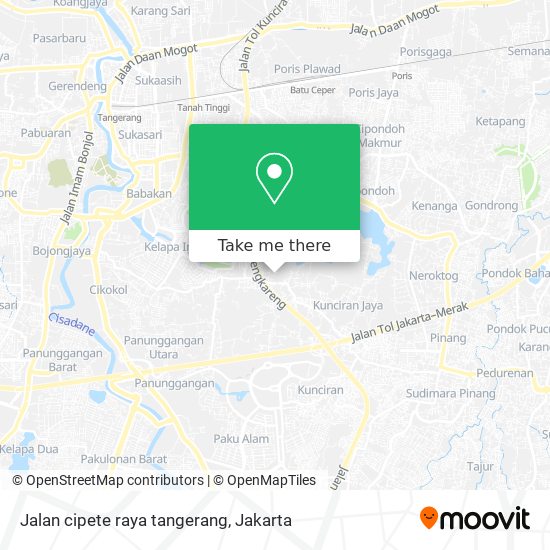 Jalan cipete raya tangerang map