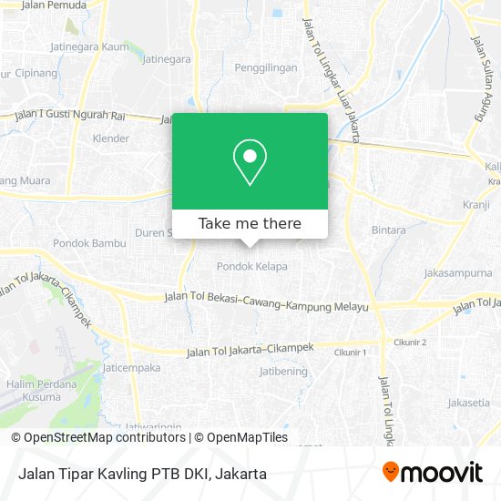 Jalan Tipar Kavling PTB DKI map