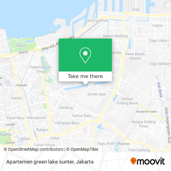 Apartemen green lake sunter map