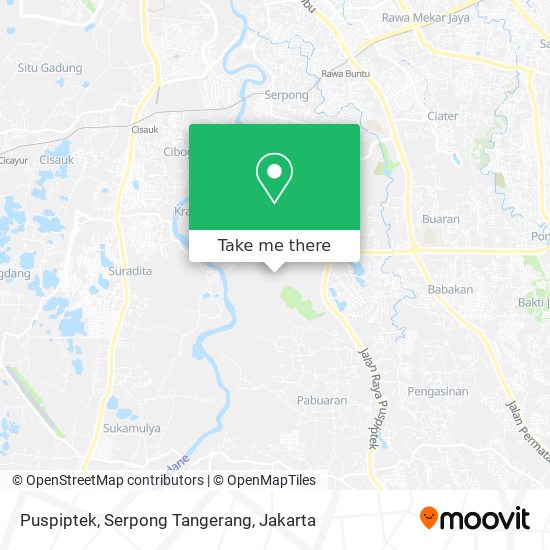 Puspiptek, Serpong Tangerang map
